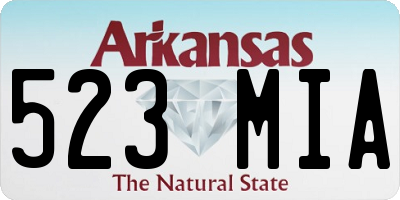 AR license plate 523MIA