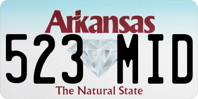 AR license plate 523MID