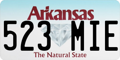 AR license plate 523MIE