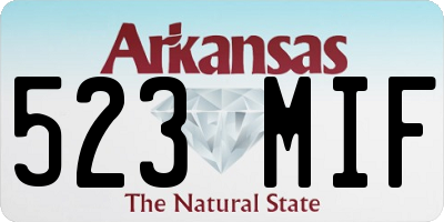 AR license plate 523MIF