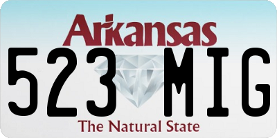 AR license plate 523MIG