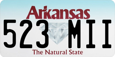 AR license plate 523MII