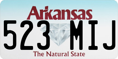 AR license plate 523MIJ