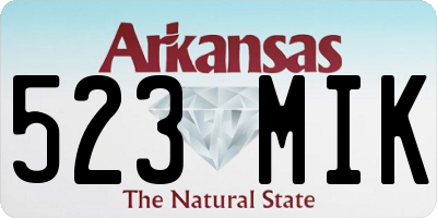 AR license plate 523MIK