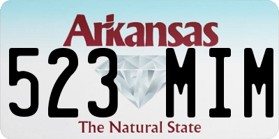 AR license plate 523MIM