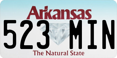 AR license plate 523MIN