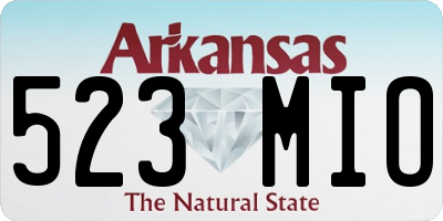 AR license plate 523MIO