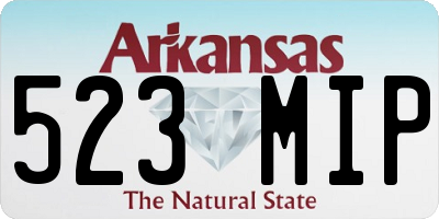 AR license plate 523MIP