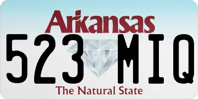AR license plate 523MIQ