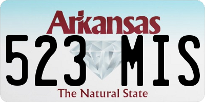 AR license plate 523MIS
