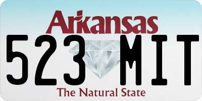 AR license plate 523MIT