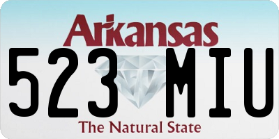 AR license plate 523MIU