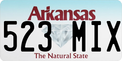 AR license plate 523MIX
