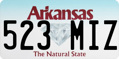 AR license plate 523MIZ