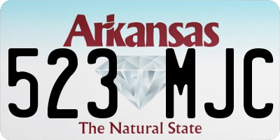 AR license plate 523MJC