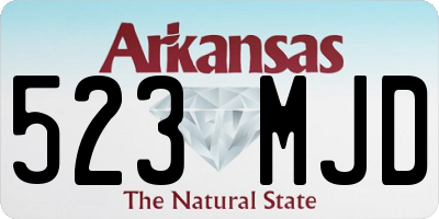 AR license plate 523MJD
