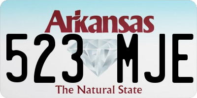AR license plate 523MJE
