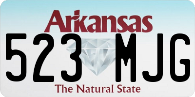 AR license plate 523MJG