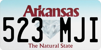 AR license plate 523MJI