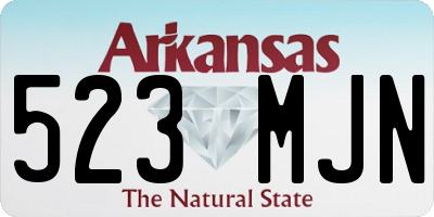 AR license plate 523MJN
