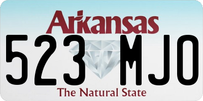 AR license plate 523MJO