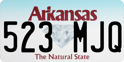 AR license plate 523MJQ