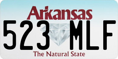 AR license plate 523MLF