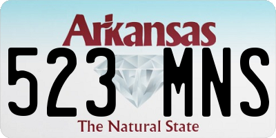 AR license plate 523MNS