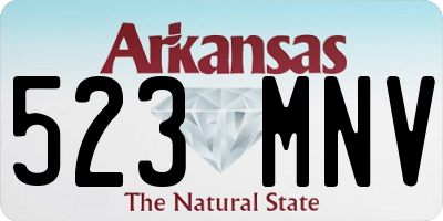 AR license plate 523MNV
