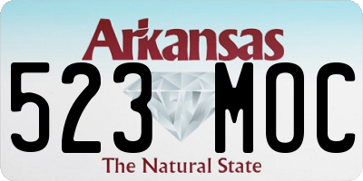 AR license plate 523MOC