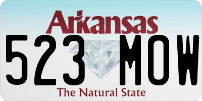 AR license plate 523MOW