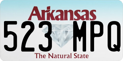 AR license plate 523MPQ