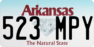 AR license plate 523MPY
