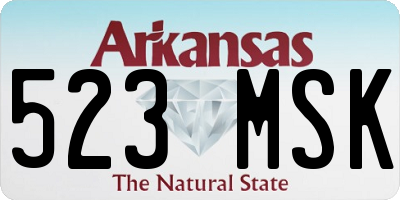 AR license plate 523MSK