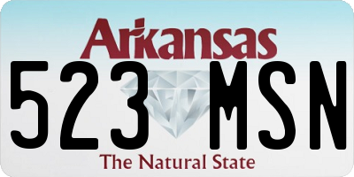 AR license plate 523MSN