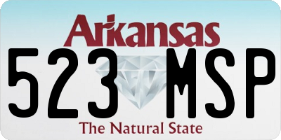 AR license plate 523MSP