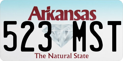 AR license plate 523MST