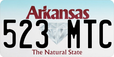 AR license plate 523MTC