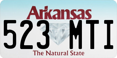 AR license plate 523MTI