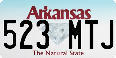 AR license plate 523MTJ