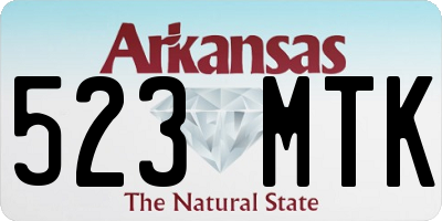 AR license plate 523MTK