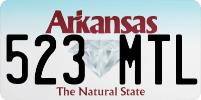 AR license plate 523MTL