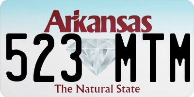 AR license plate 523MTM