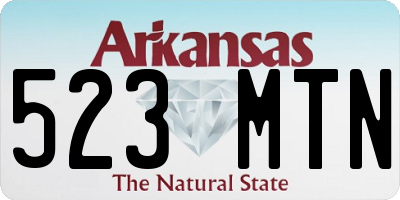 AR license plate 523MTN