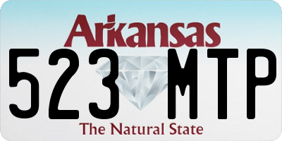 AR license plate 523MTP