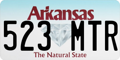 AR license plate 523MTR