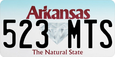 AR license plate 523MTS