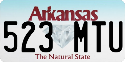 AR license plate 523MTU