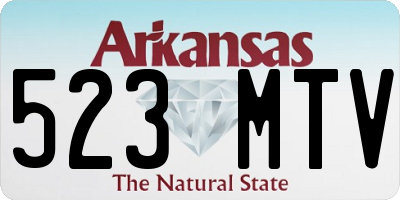 AR license plate 523MTV