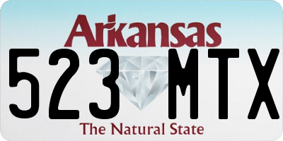 AR license plate 523MTX